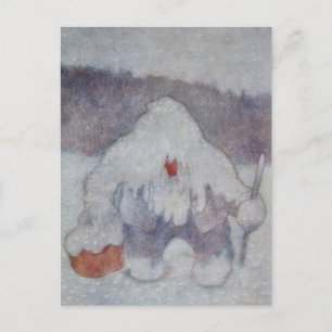 Postal “Troll de nieve” de Theodor Kittelsen
