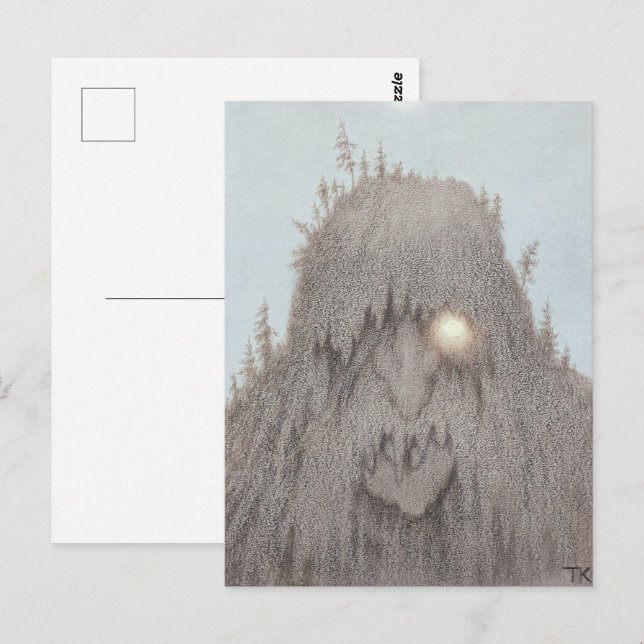 Postal Troll del bosque Theodor Kittelsen (Anverso / Reverso)