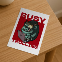 Troll Divertido Ocupado Trolleando Internet Portát