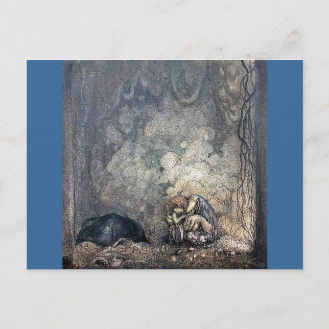 Postal Troll Holding Child (Anverso)