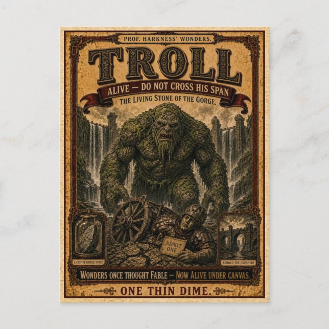 Postal Troll, Monstruo de Circo Antiguo (Anverso)