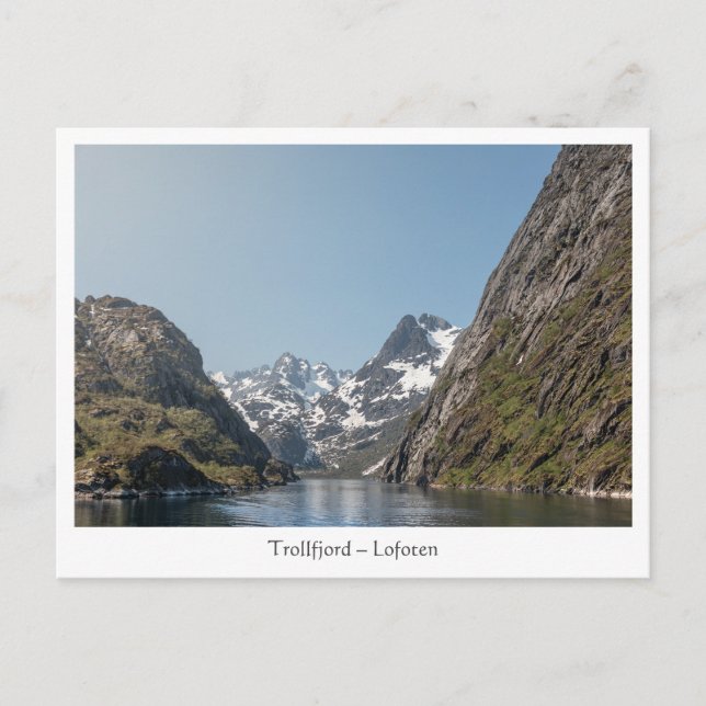 Postal Trollfjord Lofoten (Anverso)