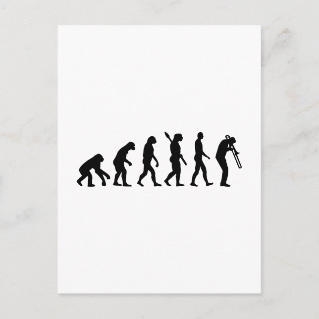 Postal Trombona de evolución (Anverso)