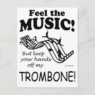 Postal Trombone Siente La Música