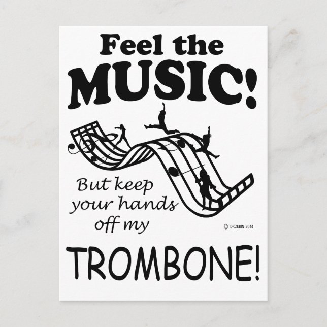 Postal Trombone Siente La Música (Anverso)