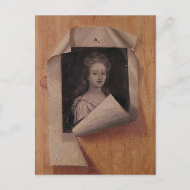 Postal Trompe - l ' retrato del oeil de una señora (Anverso)