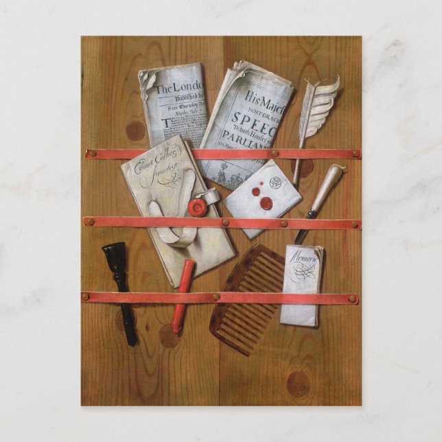 Postal Trompe l'oeil, 1702 (Anverso)