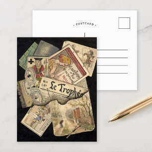 Postal Trompe l'oeil E. Delcroix