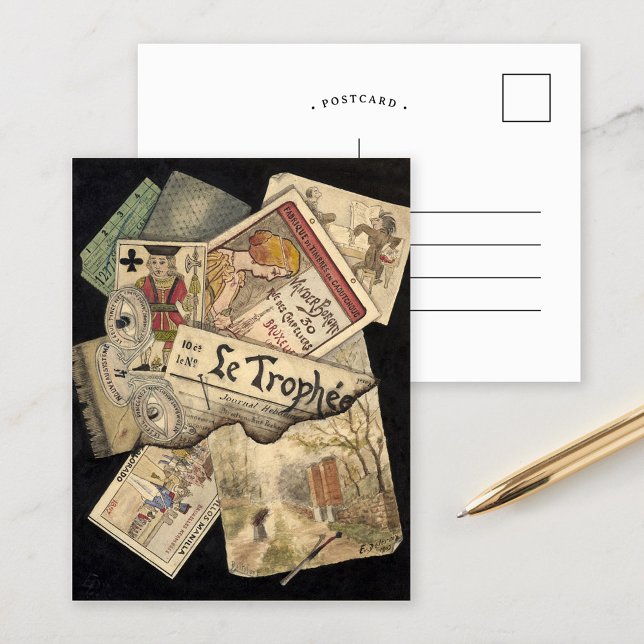 Postal Trompe l'oeil | E. Delcroix (Subido por el creador)
