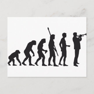 Postal trompeta de evolución