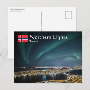 Postal Tromso de las luces del norte