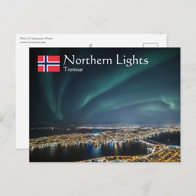 Postal Tromso de las luces del norte (Anverso / Reverso)