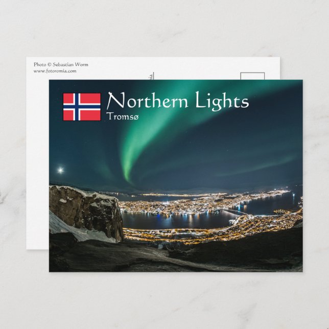 Postal Tromso de las luces del norte (Anverso / Reverso)