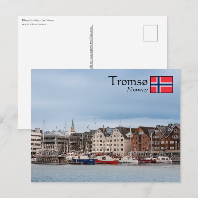 Postal Tromsø Noruega (Anverso / Reverso)