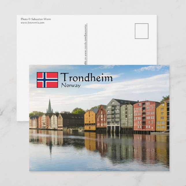 Postal Trondheim Noruega (Anverso / Reverso)