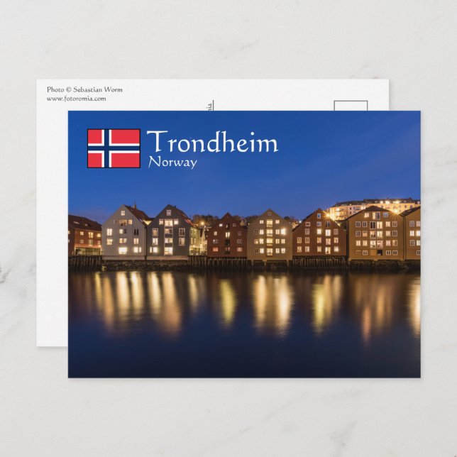 Postal Trondheim Noruega (Anverso / Reverso)