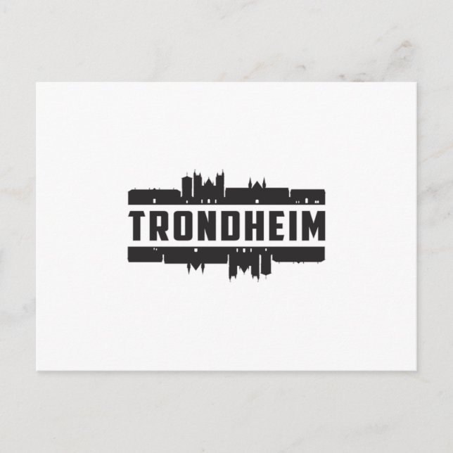 Postal Trondheim Noruega City Skyline Cityscape Trip Gift (Anverso)