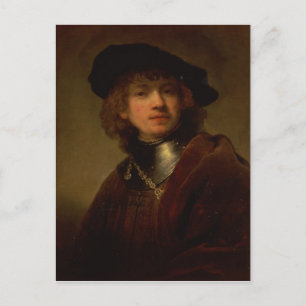 Postal Tronie' de un joven con Gorget y Beret