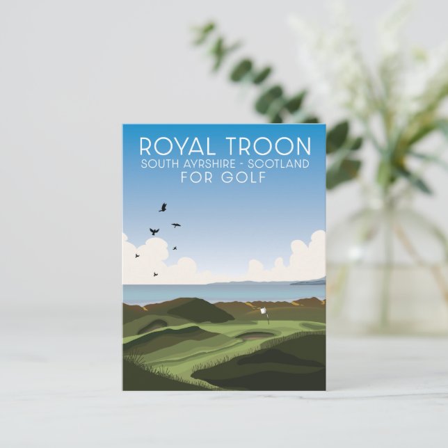 Postal Troon South Ayrshire Scotland Golf (Anverso de pie)
