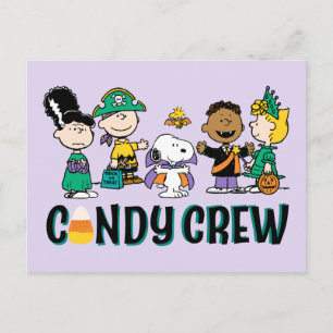 Postal Tropa de Dulces de Peanuts Pandilla de Halloween
