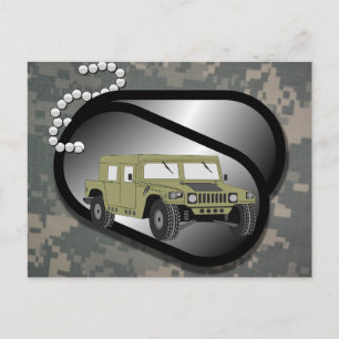 Postal Tropas de Camuflaje de Patrón Acu Arte Digital Paz