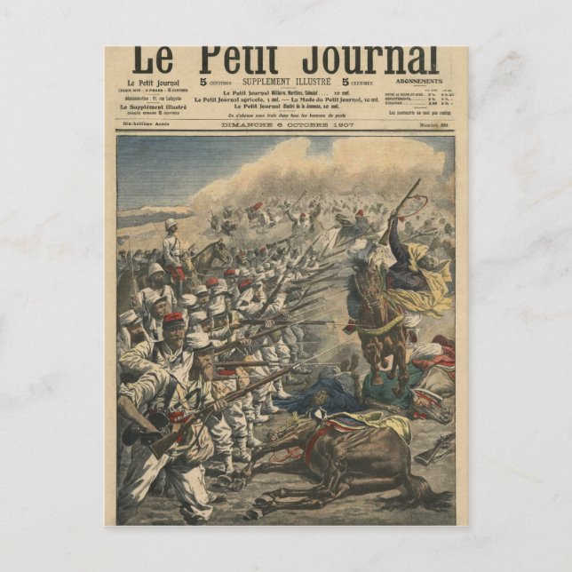 Postal Tropas de élite del ejército francés, Francés (Anverso)