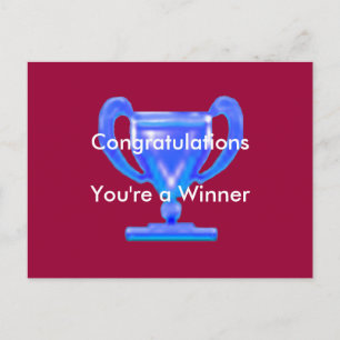 Postal Trophy Blue Cup Los regalos del MUSEUM Zazzle