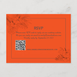 Postal Tropical Beach Boho Summer Wedding RSVP