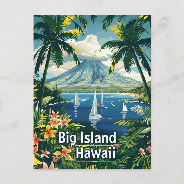 Postal Tropical Big Island Hawaii Vintage (Anverso)