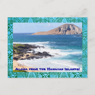 Postal tropical hawaiana para playa
