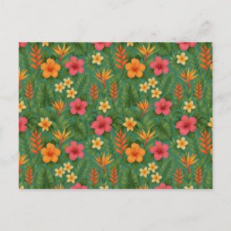 Postal Tropical/Hawaii patterned floral