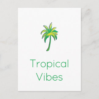 Postal Tropical palm tree card 
