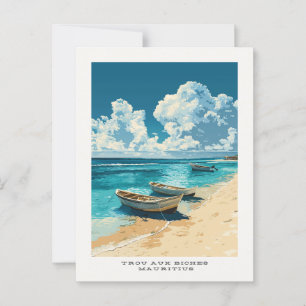 Postal Trou Aux Biches Mauritius Travel Postcard