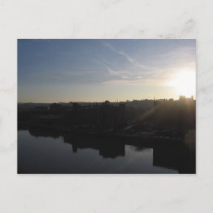 Postal troy sunrise en el hudson
