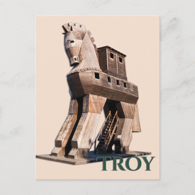 Postal Troya: Caballo de Troya (Anverso)