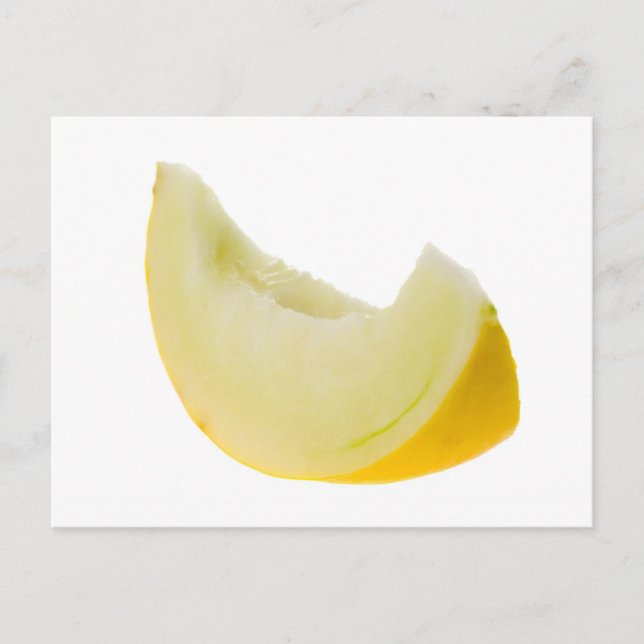Postal Trozo de melón blanco de miel (Anverso)