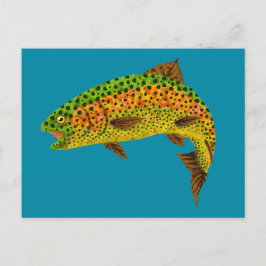 Postal Trucha arco iris de hoja de lápiz 1