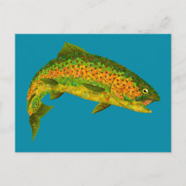 Postal Trucha arco iris de hoja de lápiz 4