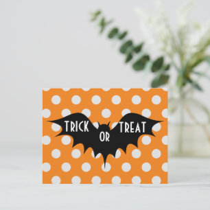 Postal Truco de Halloween o tratamiento de puntos de polk