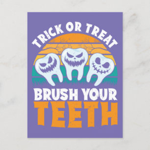 Postal Truco O Tratamiento Cepillo De Los Dientes Dentist