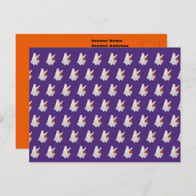 Postal Truco O Tratamiento Del Fantasma Con Cubo De Vela  (Anverso / Reverso)