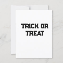 Postal Truco o. Trate Halloween espeluznante negro simple