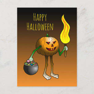 Postal Truco o trato con Jack O'lantern