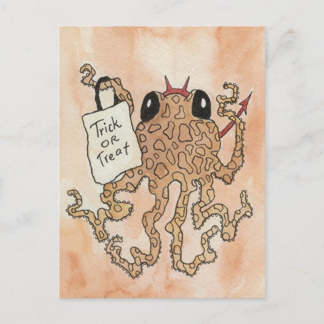 Postal Truco o trato de pulpo (Anverso)