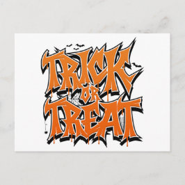 Postal Truco o trato graffiti