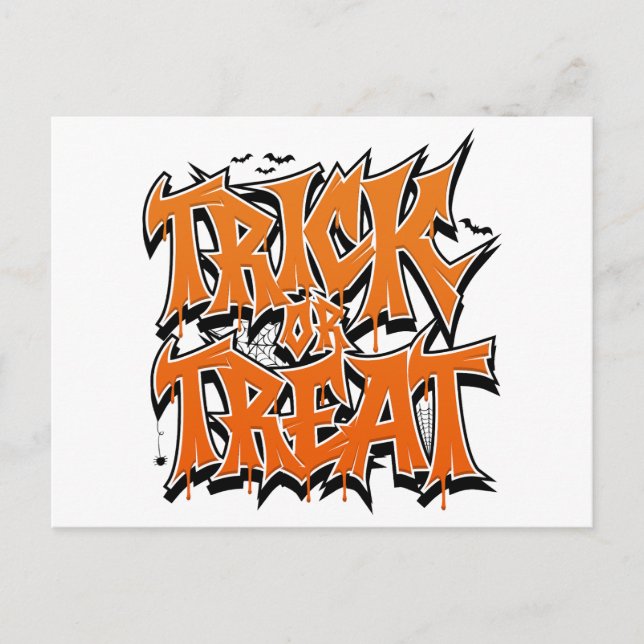 Postal Truco o trato graffiti (Anverso)