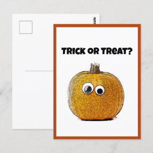 Postal Truco o trato Personalizado de calabaza de Hallowe