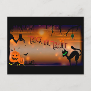 Postal Truco o truco de Halloween