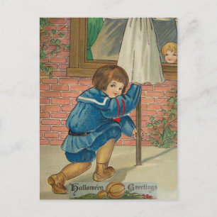 Postal Trucos de juego (tarjeta de halloween vintage)