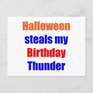 Postal Trueno de cumpleaños de Halloween